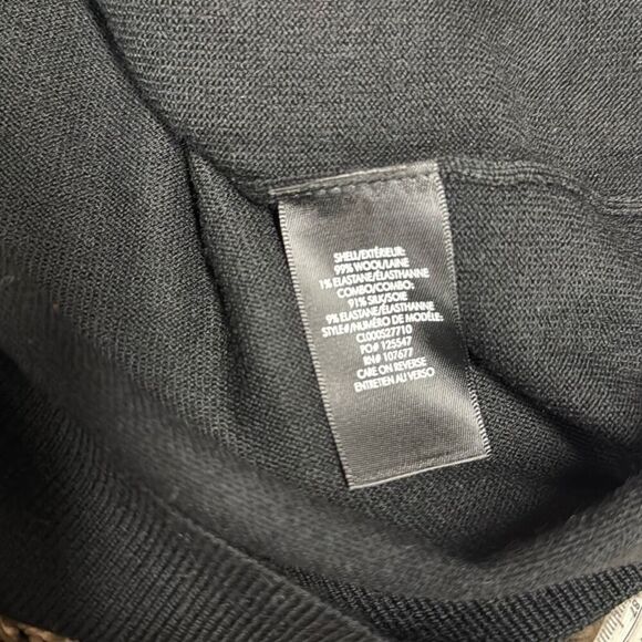 ALICE + OLIVIA Black Zani Layered Tie Neck Sweater Size Large New - Picture 10 of 11